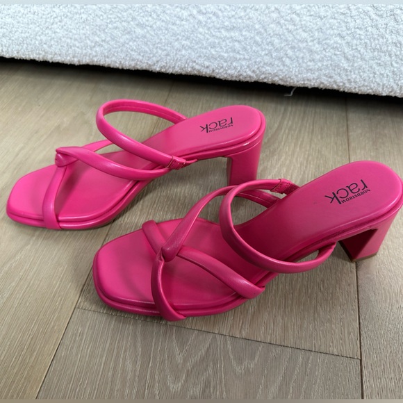 Pink Strappy Heeled Sandals - Picture 3 of 3